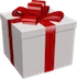 caja regalo rojo transparente pq