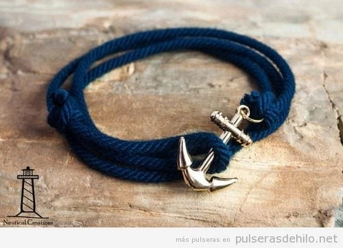pulsera bonita cuerdas nudo marinero ancla